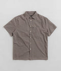 Pass Port Workers Check Short Sleeve Shirt in Choc Mint