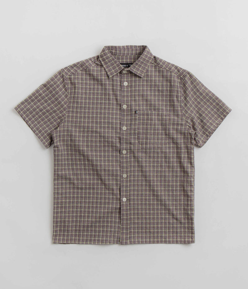Pass Port Workers Check Short Sleeve Shirt in Choc Mint