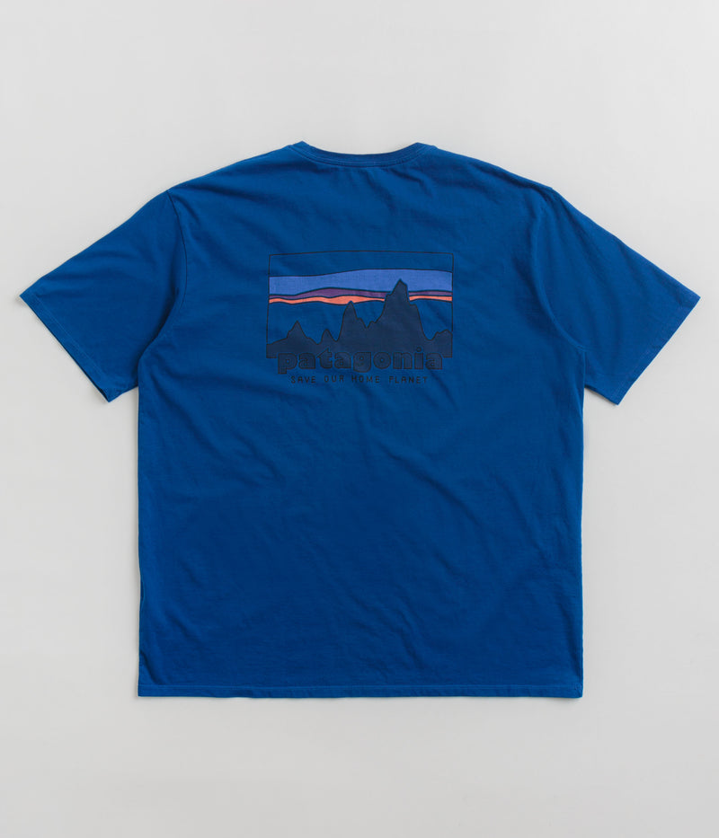 Patagonia 73 Skyline Organic T-Shirt in Endless Blue