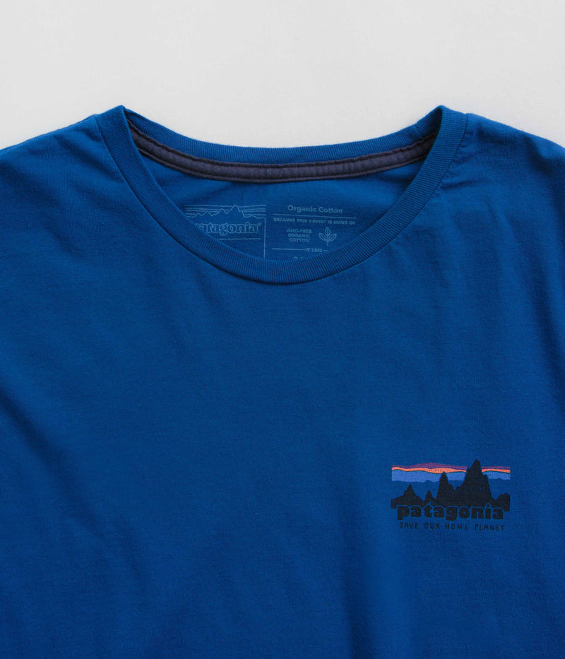 Patagonia 73 Skyline Organic T-Shirt in Endless Blue