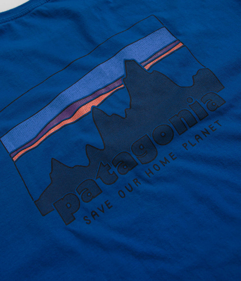 Patagonia 73 Skyline Organic T-Shirt in Endless Blue