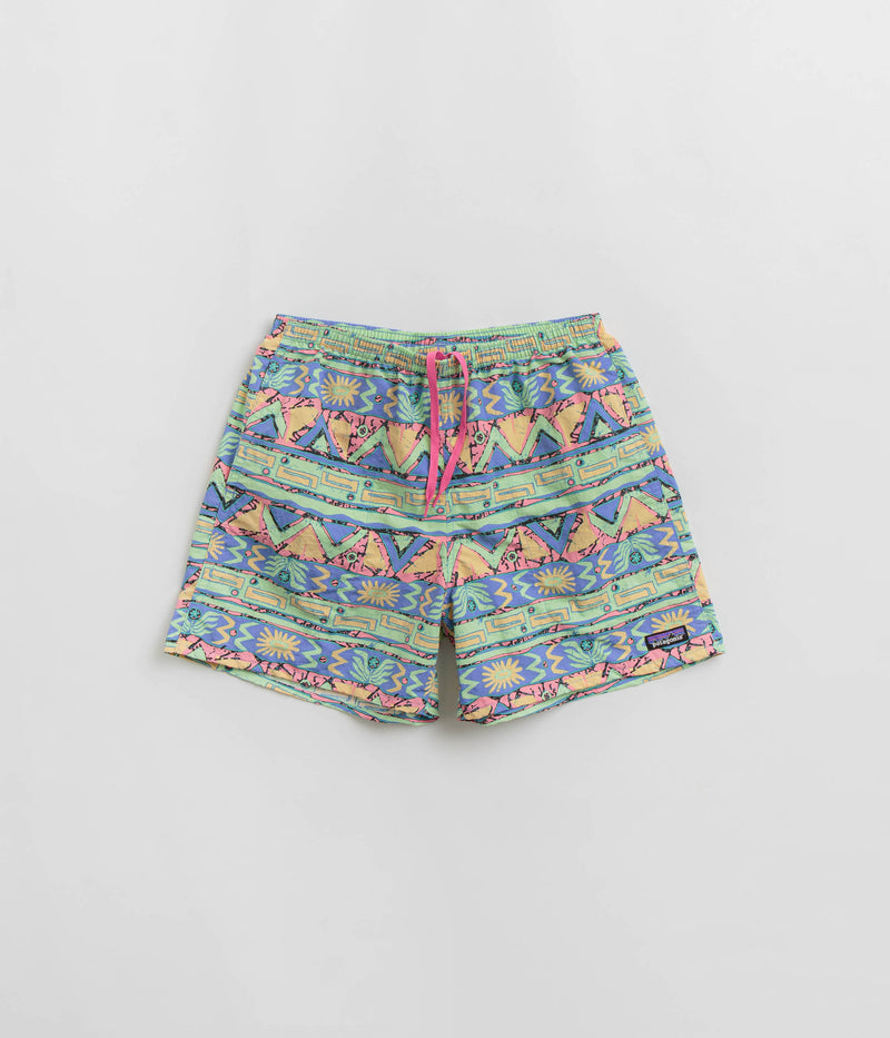 Patagonia Baggies 5" Shorts in High Hopes Geo: Salamander Green