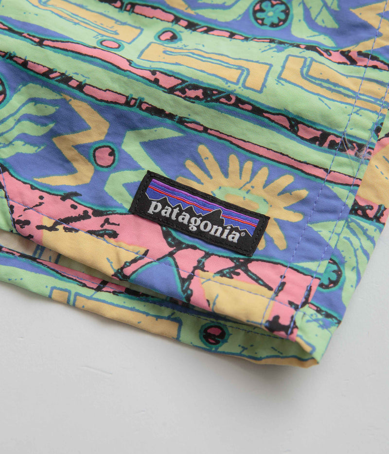 Patagonia Baggies 5" Shorts in High Hopes Geo: Salamander Green