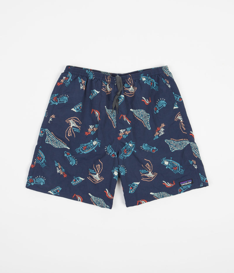 Patagonia Baggies Longs 7" Shorts in Clean Currents: Tidepool Blue