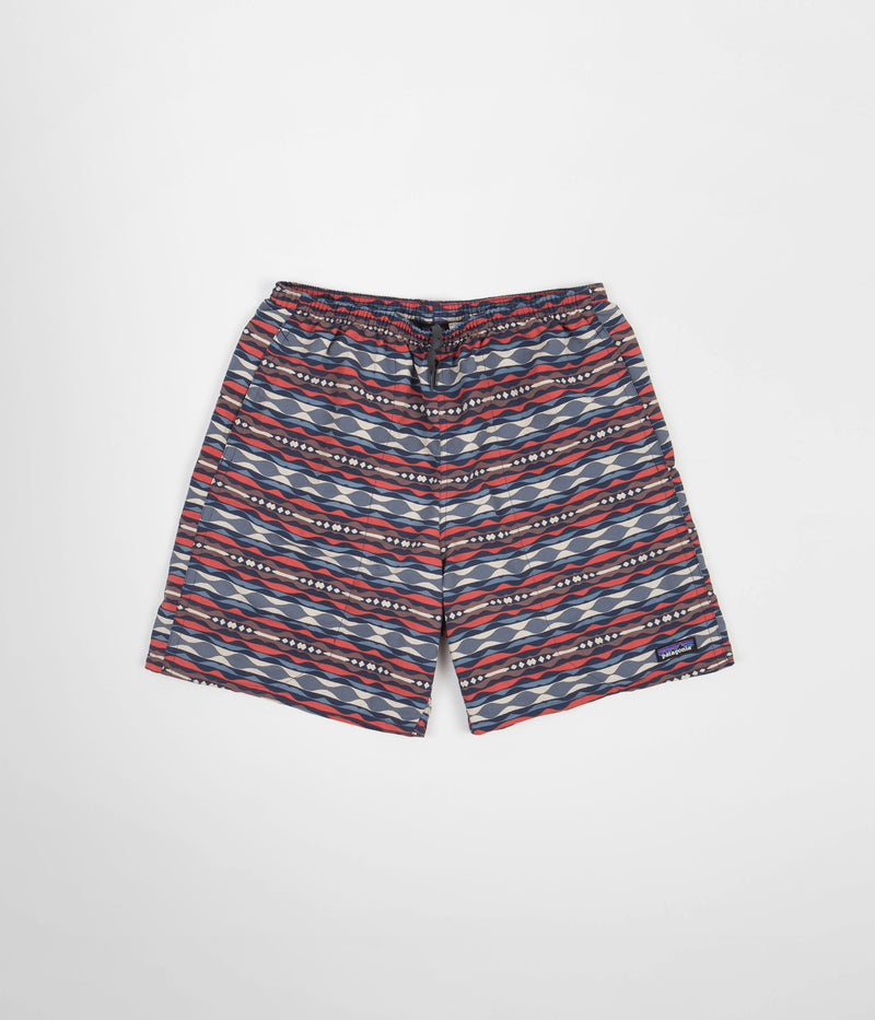 Patagonia Baggies Longs 7" Shorts in Coast Highway Multi: Sumac Red