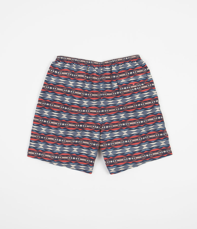 Patagonia Baggies Longs 7" Shorts in Coast Highway Multi: Sumac Red