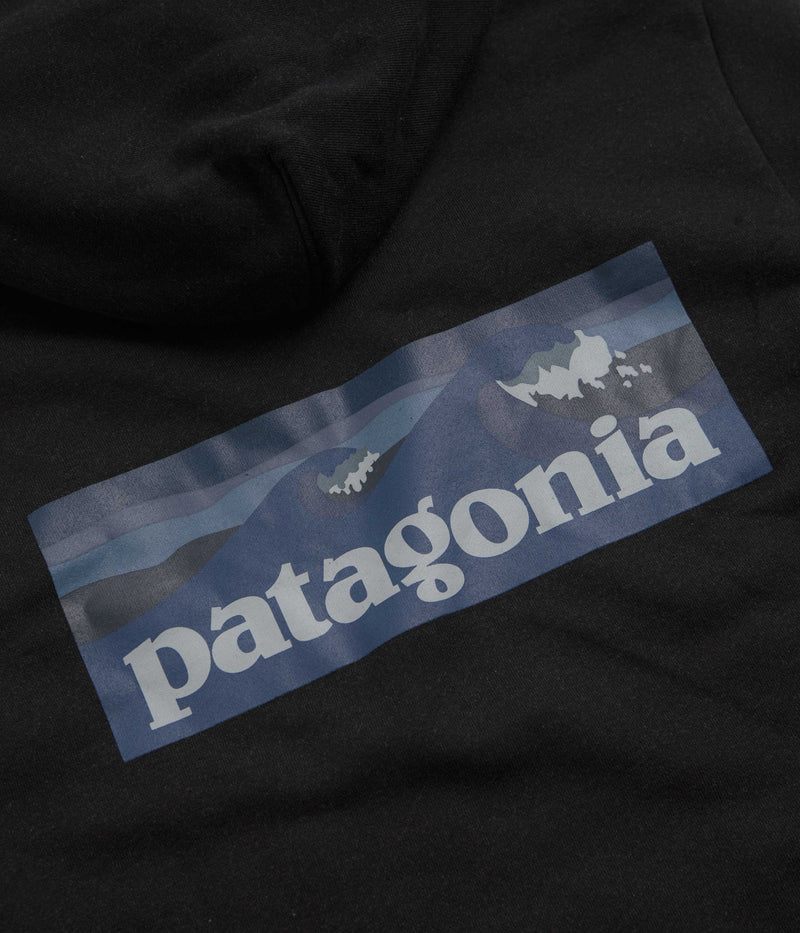 Patagonia Boardshort Logo Uprisal Hoodie in Ink Black