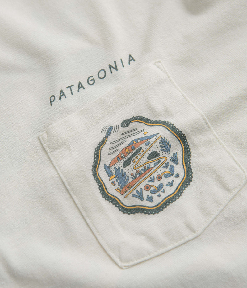 Patagonia Commontrail Pocket Responsibili-Tee T-Shirt in Birch White