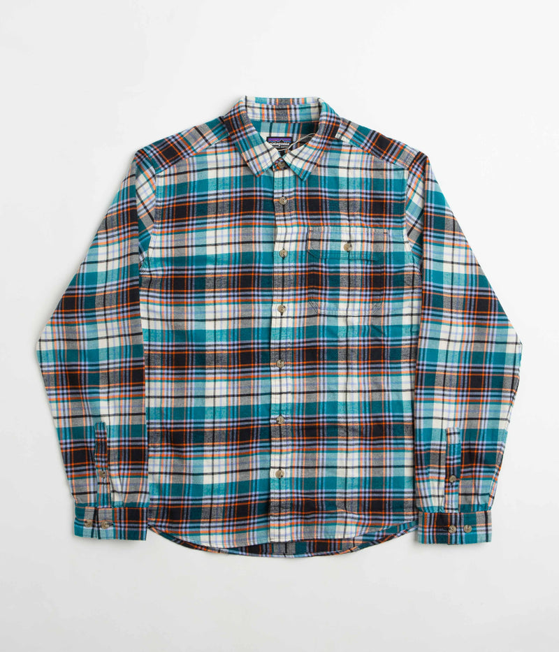 Patagonia Cotton in Conversion Fjord Flannel Shirt in Lavas: Belay Blue