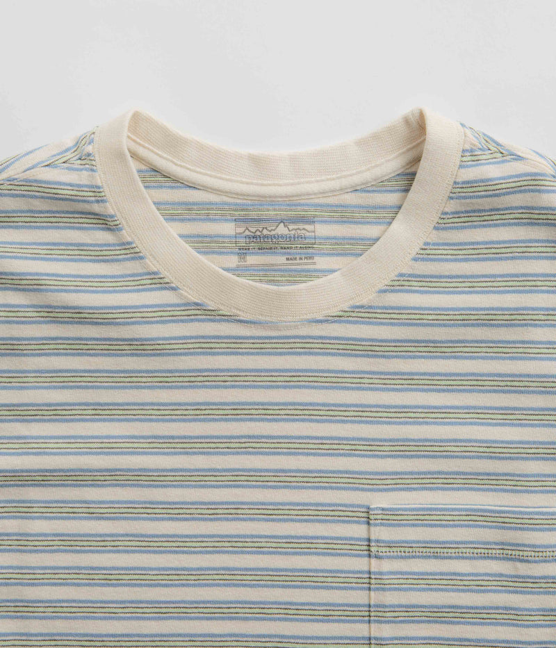 Patagonia Cotton in Conversion Pocket T-Shirt in Hidden Stripe: Natural