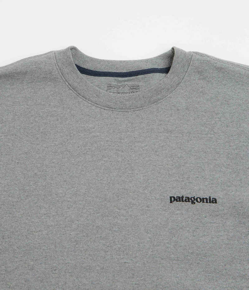 Patagonia Fitz Roy Icon Uprisal Crewneck Sweatshirt in Gravel Heather