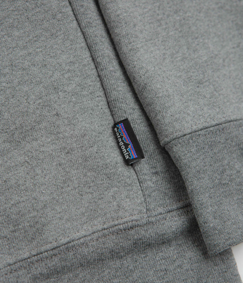 Patagonia Fitz Roy Icon Uprisal Crewneck Sweatshirt in Gravel Heather