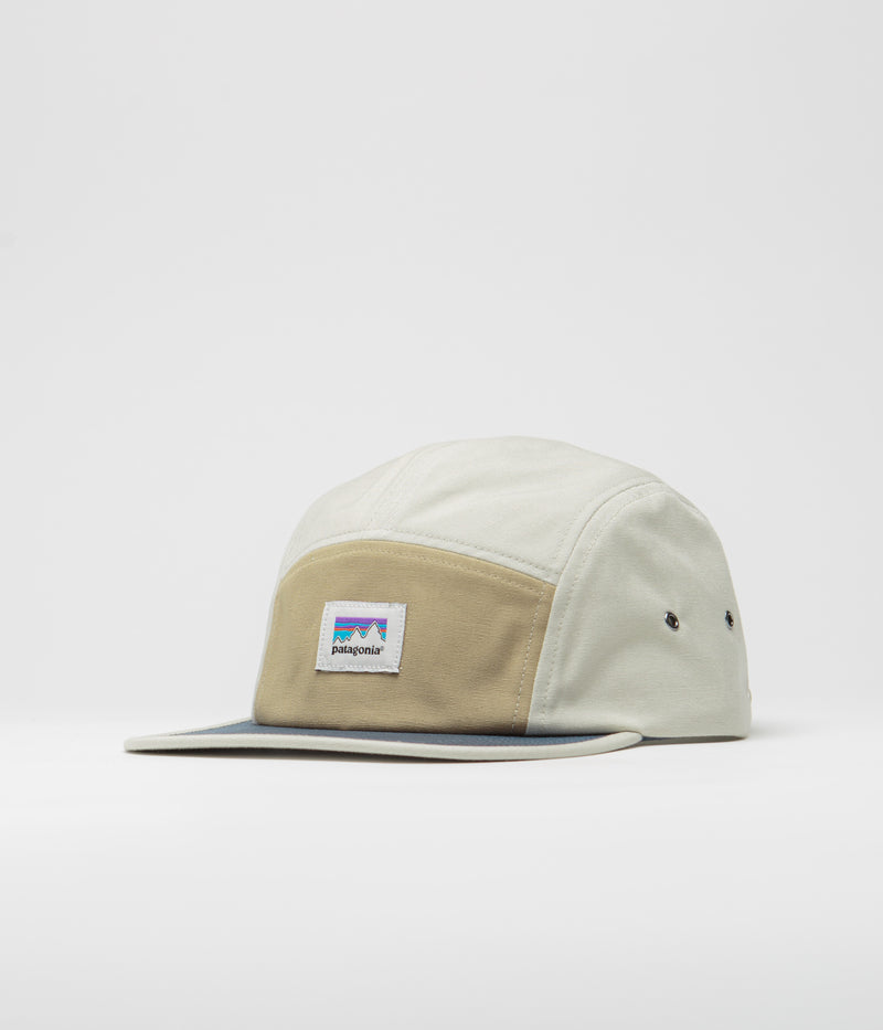Patagonia Graphic Maclure Cap in Shop Sticker: Classic Tan