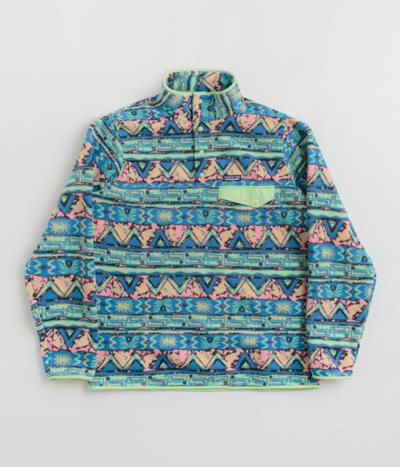Patagonia Lightweight Synchilla Snap-T Fleece in High Hopes Geo: Salamander Green