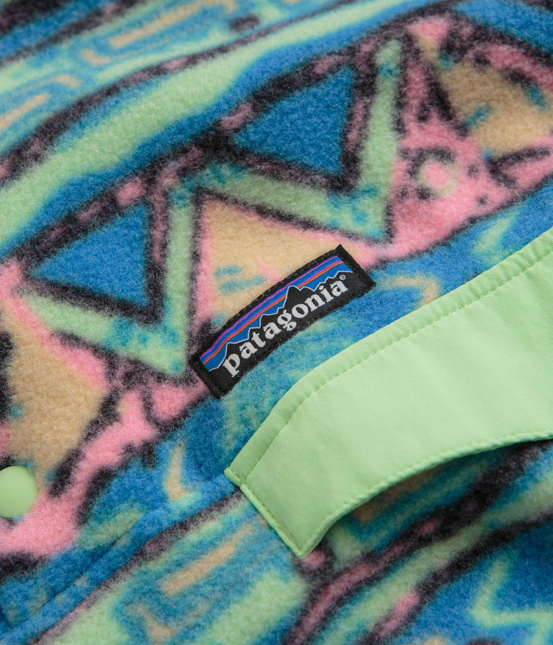 Patagonia Lightweight Synchilla Snap-T Fleece in High Hopes Geo: Salamander Green
