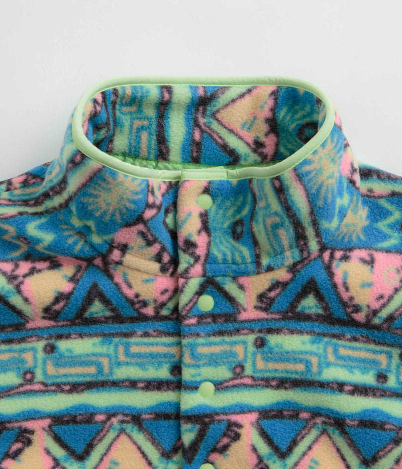 Patagonia Lightweight Synchilla Snap-T Fleece in High Hopes Geo: Salamander Green