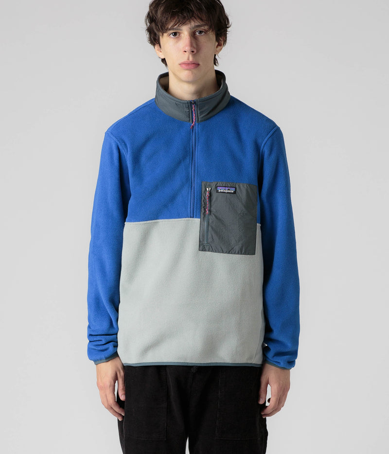 Patagonia Microdini 1/2 Zip Pullover Fleece in Sleet Green