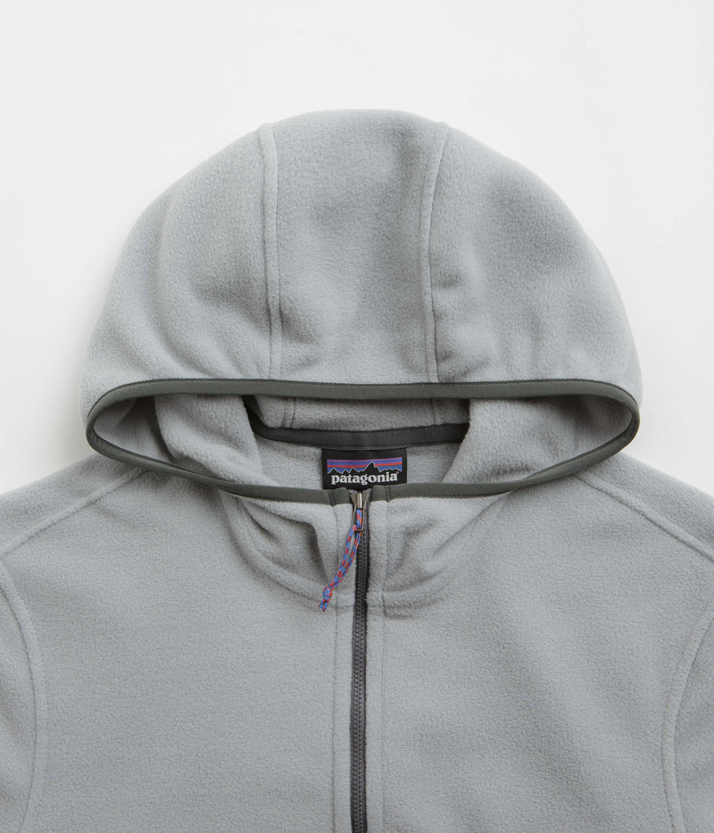 Patagonia Microdini Hoodie in Nouveau Green and Salt Grey