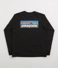 Patagonia P-6 Logo Responsibili-Tee Long Sleeve T-Shirt in Black