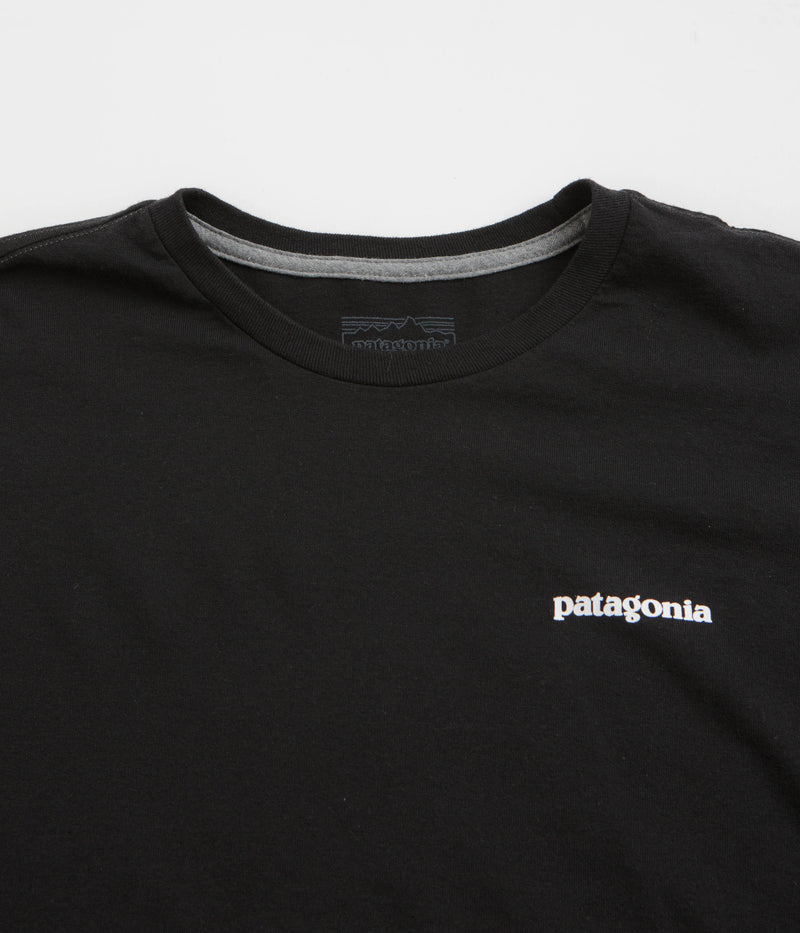 Patagonia P-6 Logo Responsibili-Tee Long Sleeve T-Shirt in Black