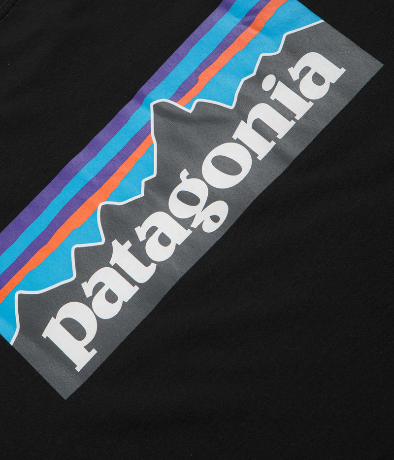 Patagonia P-6 Logo Responsibili-Tee Long Sleeve T-Shirt in Black