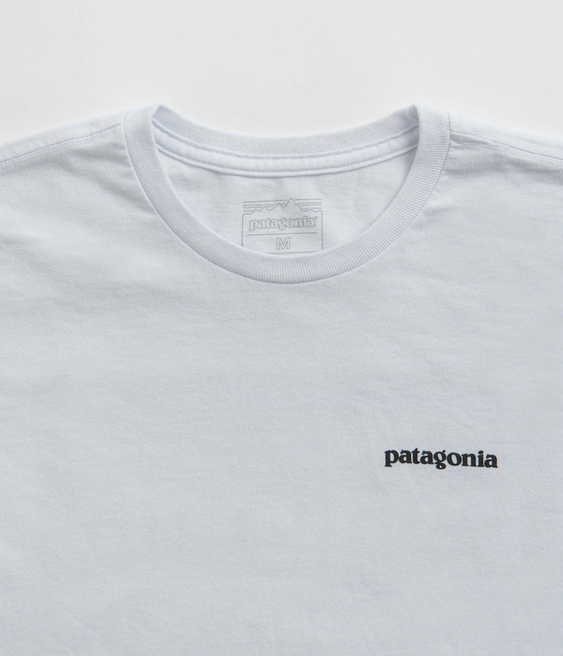 Patagonia P-6 Logo Responsibili-Tee Long Sleeve T-Shirt in White