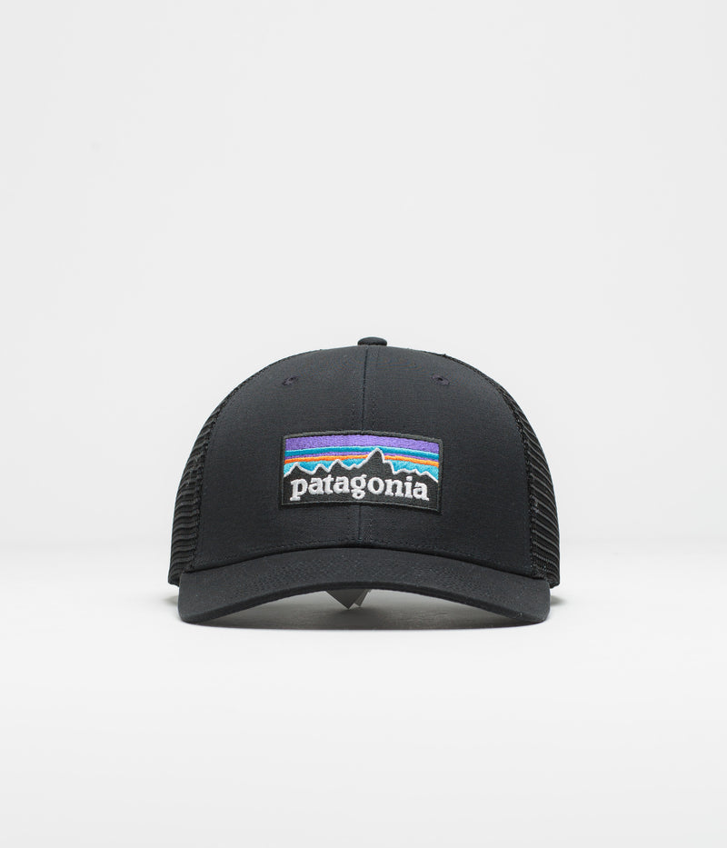Patagonia P-6 Logo Trucker Cap in Black