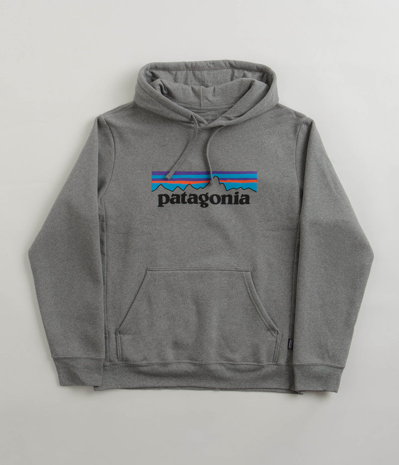 Patagonia P-6 Logo Uprisal Hoodie in Gravel Heather