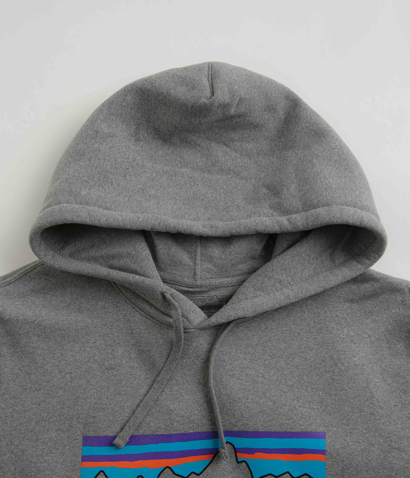 Patagonia P-6 Logo Uprisal Hoodie in Gravel Heather
