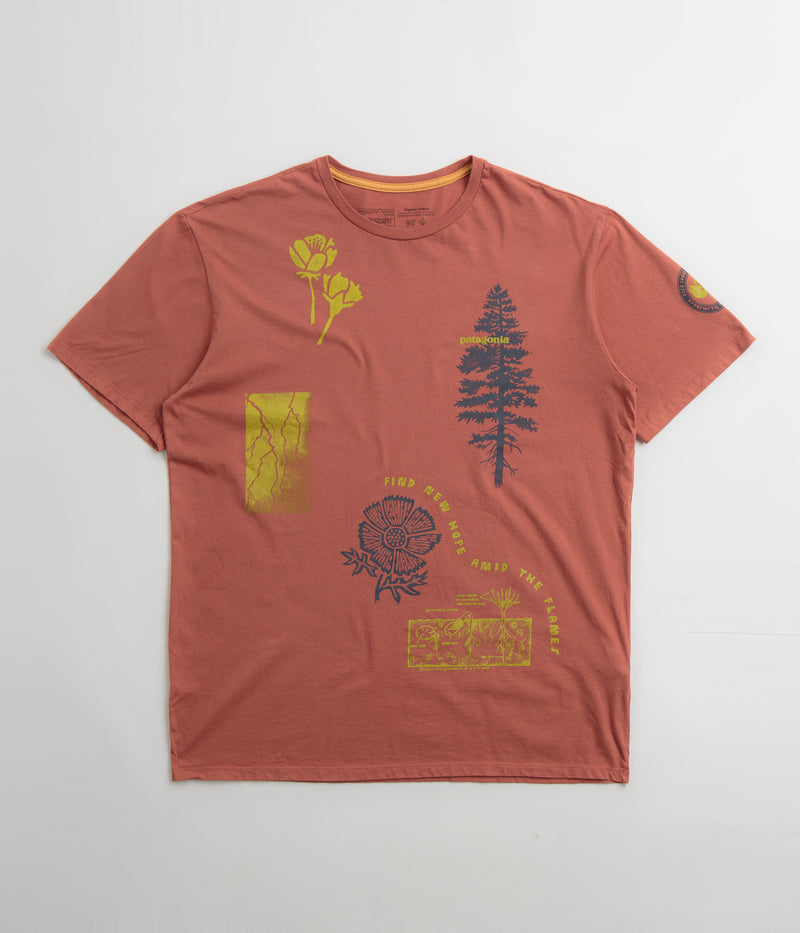 Patagonia Pyrophytes Organic T-Shirt in Burl Red