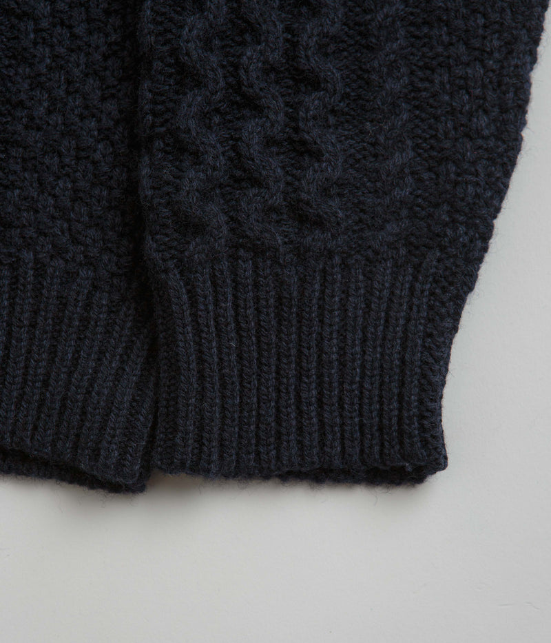 Patagonia Recycled Cable Knit Crewneck Sweatshirt in New Navy