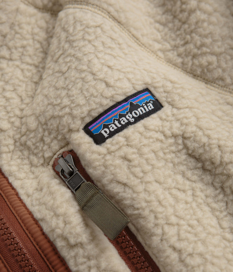 Patagonia Retro Pile Fleece Jacket in El Cap Khaki and Sisu Brown