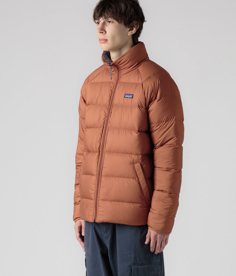Patagonia Reversible Silent Down Jacket in Sisu Brown