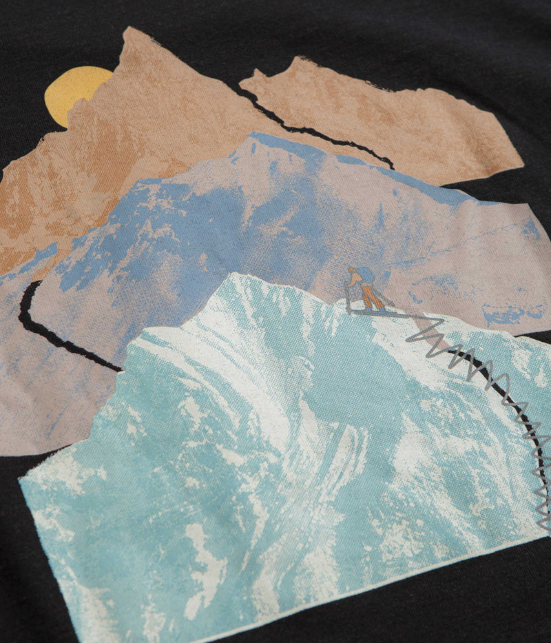 Patagonia Snowstitcher Pocket Responsibili-Tee Long Sleeve T-Shirt in Ink Black