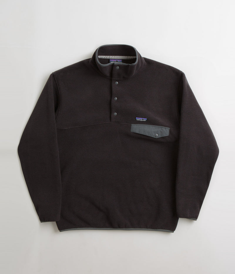 Patagonia Synchilla Snap-T Pullover Fleece in Black and Forge Grey