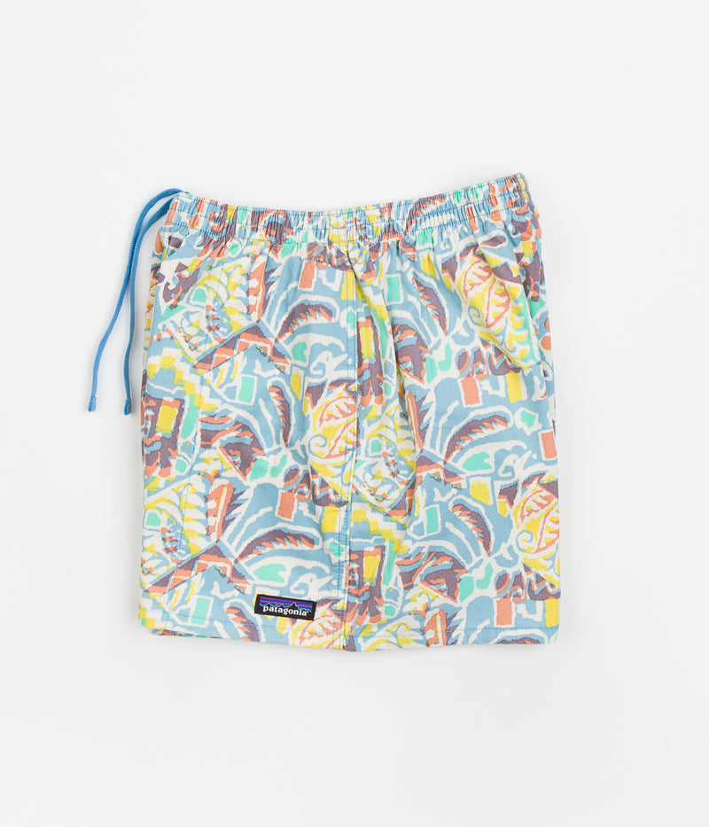 Patagonia Womens Funhoggers Shorts in Thriving Planet: Lago Blue