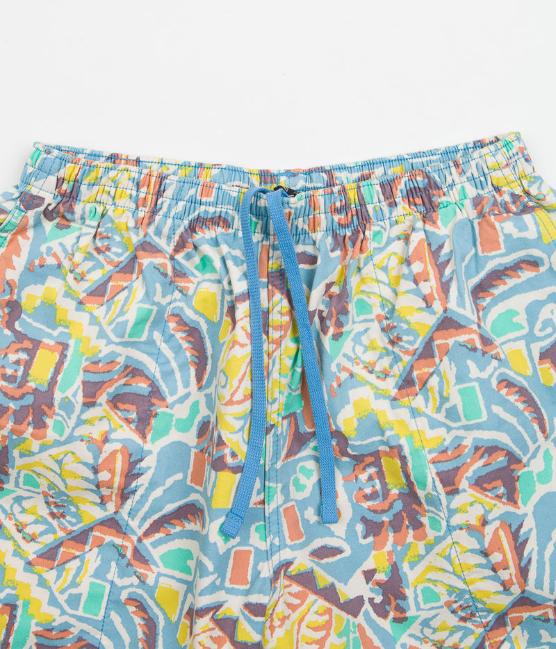 Patagonia Womens Funhoggers Shorts in Thriving Planet: Lago Blue