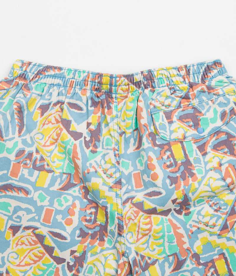 Patagonia Womens Funhoggers Shorts in Thriving Planet: Lago Blue