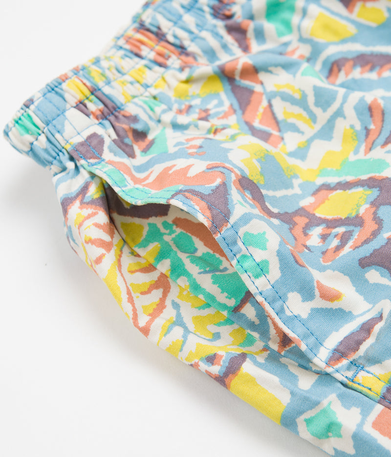 Patagonia Womens Funhoggers Shorts in Thriving Planet: Lago Blue