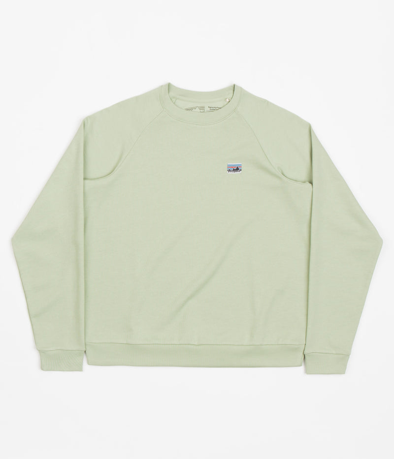 Patagonia Womens Regenerative Organic Certified Cotton Essential Crewneck Sweatshirt in Salvia Green