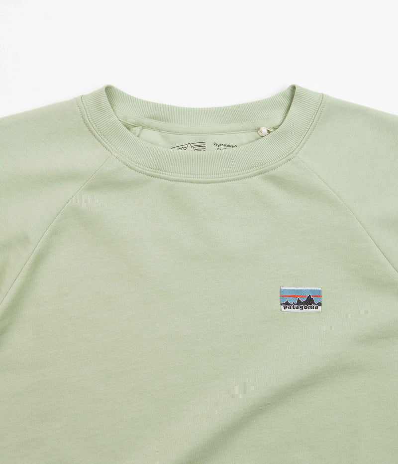 Patagonia Womens Regenerative Organic Certified Cotton Essential Crewneck Sweatshirt in Salvia Green