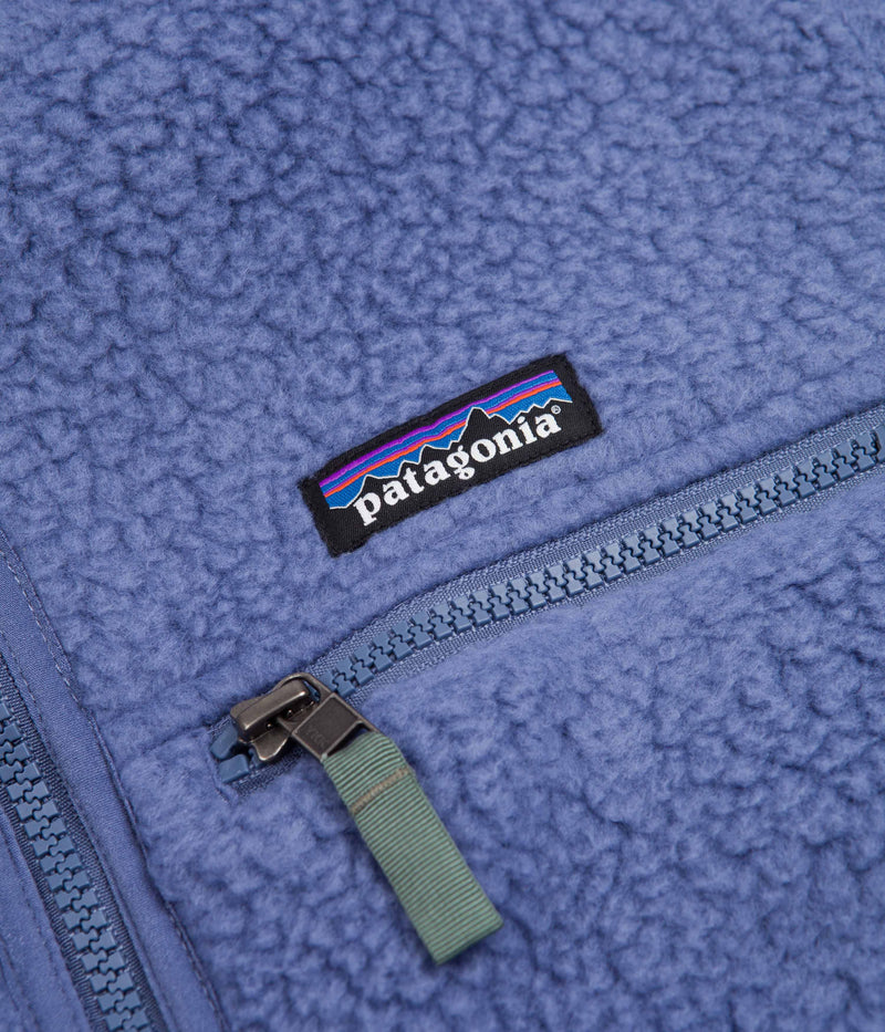 Patagonia Womens Retro Pile Hooded Fleece in Current Blue