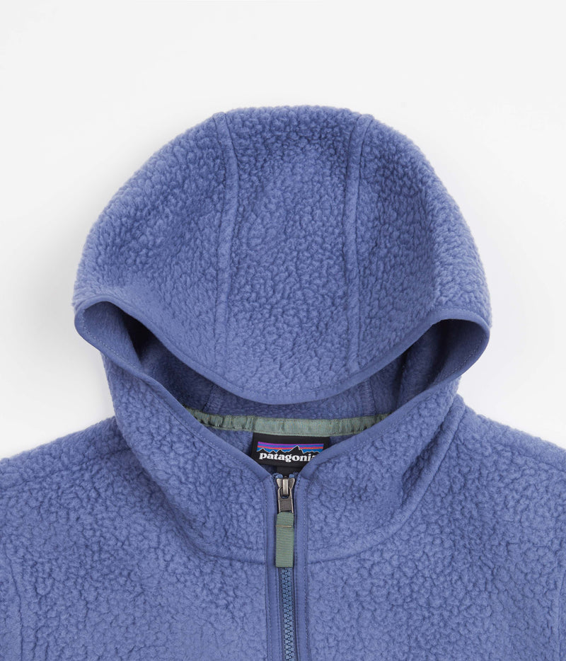 Patagonia Womens Retro Pile Hooded Fleece in Current Blue