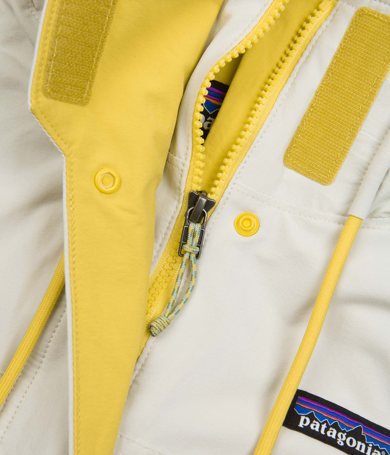 Patagonia Womens Skysail Jacket in Dyno White and Surfboard Yellow
