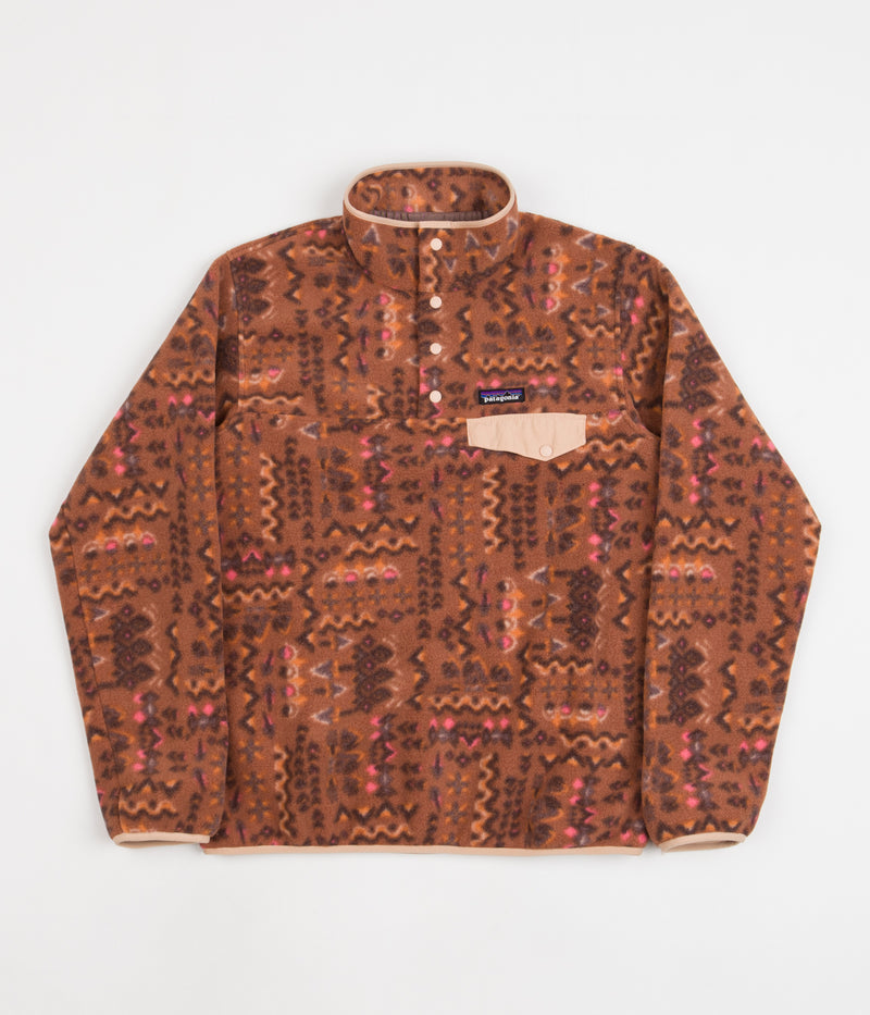 Patagonia Womens Synchilla Snap-T Pullover Fleece in Wandering Woods: Sisu Brown