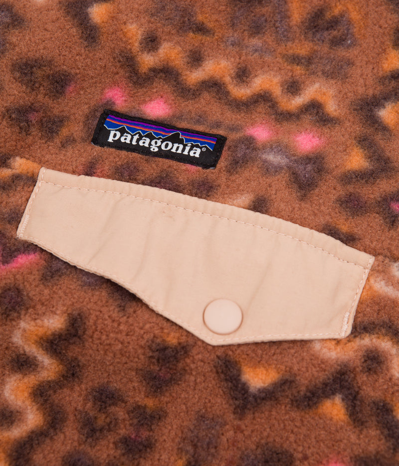 Patagonia Womens Synchilla Snap-T Pullover Fleece in Wandering Woods: Sisu Brown