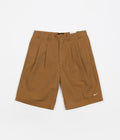 Nike Pleated Chino Shorts in Ale Brown and White