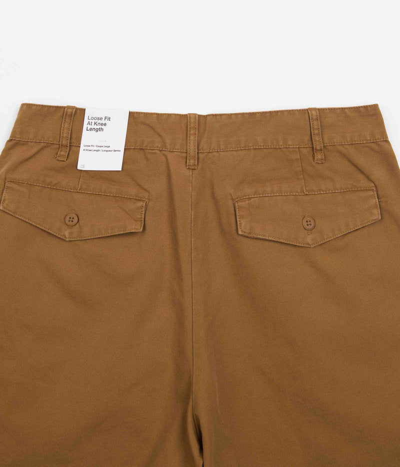 Nike Pleated Chino Shorts in Ale Brown and White