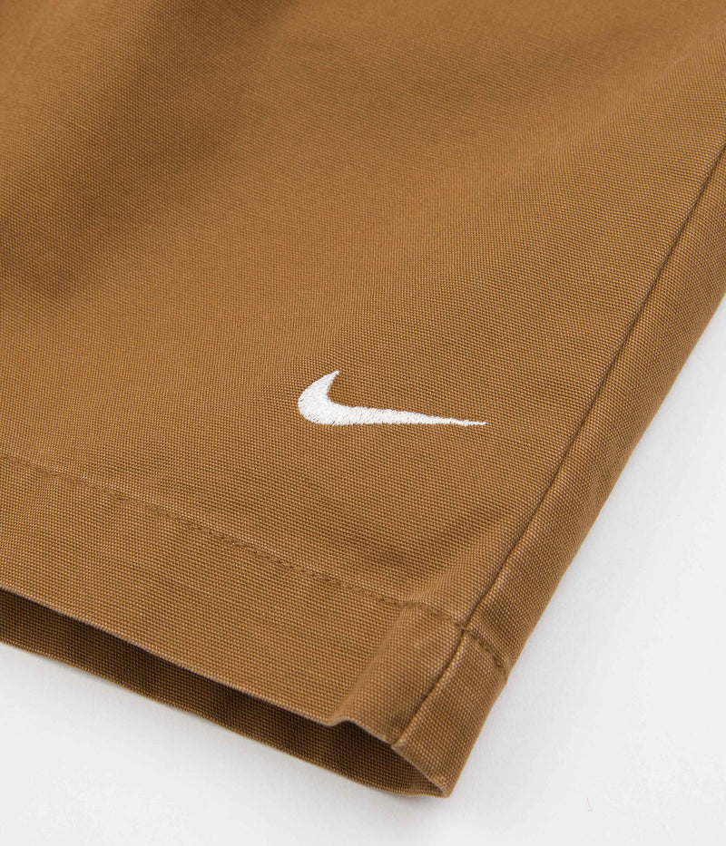 Nike Pleated Chino Shorts in Ale Brown and White