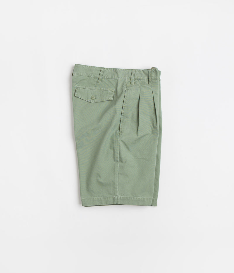 Nike Pleated Chino Shorts in Oil Green and White